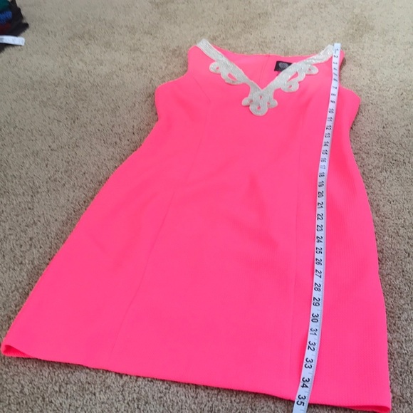 VINCE CAMUTO size 6 neon pink sleeveless dress - Picture 6 of 8
